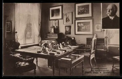 AK Fürst Otto von Bismarck, Arbeitszimmer des Reichskanzlers