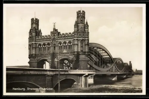 AK Hamburg-Rothenburgsort, Strassen-Elbbrücke