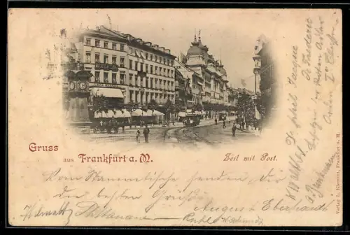 AK Frankfurt a. M., Zeil mit Post