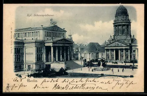 AK Berlin, Königliches Schauspielhaus, Gendarmenmarkt