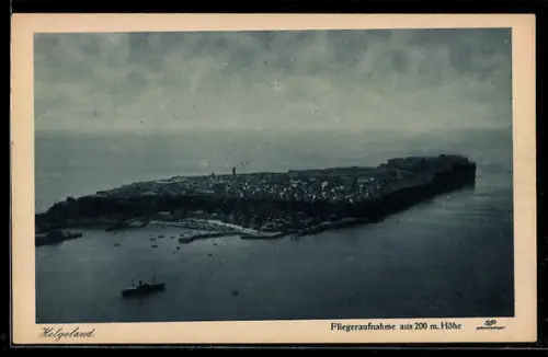 AK Helgoland, Fliegeraufnahme aus 200 m Höhe