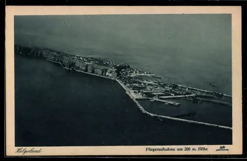 AK Helgoland, Fliegeraufnahme aus 200 m. Höhe