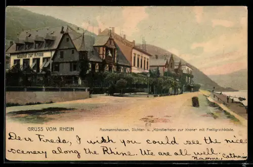 AK Assmannshausen, Gasthof Zur Krone