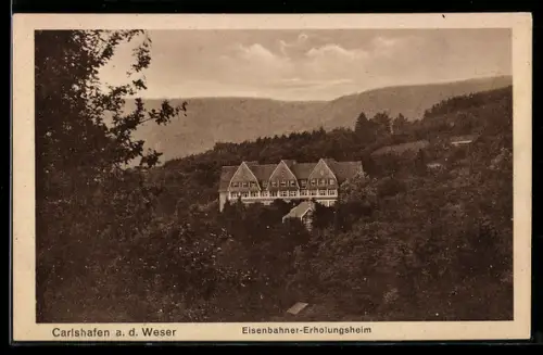 AK Carlshafen a. d. Weser, Eisenbahner-Erholungsheim