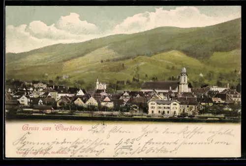 AK Oberkirch, Ortspanorama, Um 1900