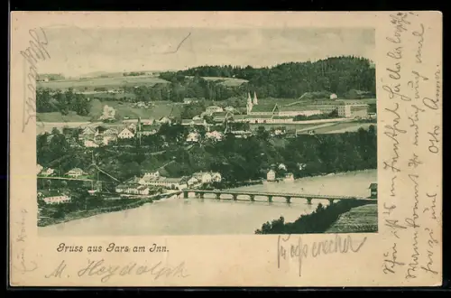AK Gars, Totalansicht mit Brücke