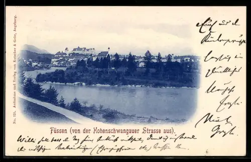 AK Füssen, Blick von der Hohenschwangauer Strasse aus