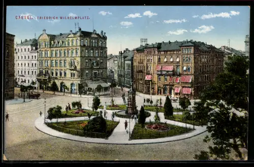AK Cassel, Friedrich-Wilhelmplatz aus der Vogelschau