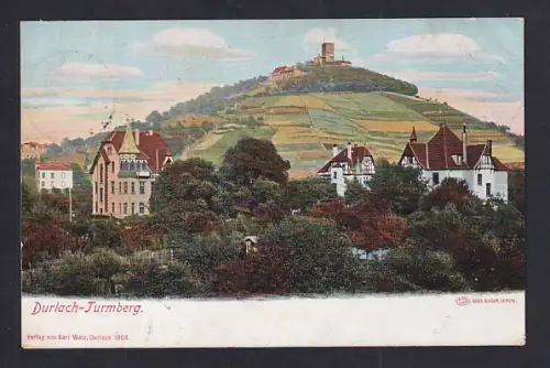AK Durlach, Turmberg, Villenansicht
