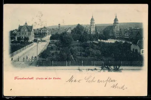 AK Freudenstadt, Partie an der Kirche