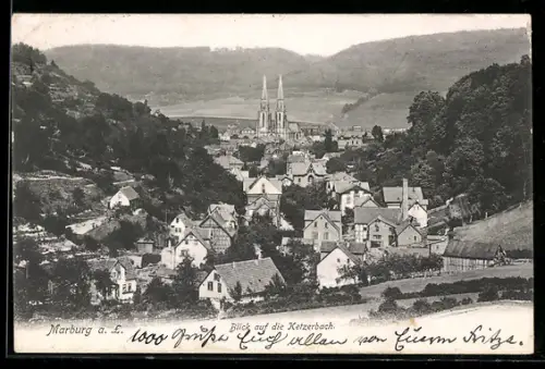 AK Marburg a. L., Blick auf die Ketzerbach