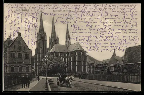 AK Marburg a. Lahn, Ansicht der Elisabethkirche