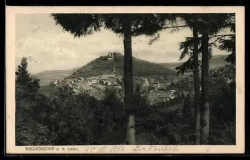 AK Biedenkopf a. d. Lahn, Stadtansicht mit Schloss und Kirche