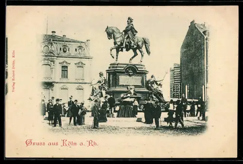 AK Köln-Neustadt, Reiterstandbild Kaiser-Wilhelm-Denkmal am Kaiser-Wilhelm-Ring
