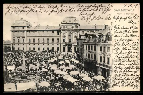 AK Darmstadt, Markt & Schloss