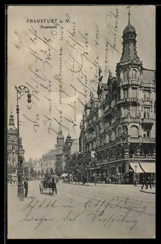 AK Frankfurt a. M., Rossmarkt, Gebäude Rudolf Mosse