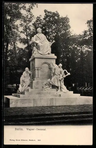 AK Berlin-Tiergarten, Wagner-Denkmal