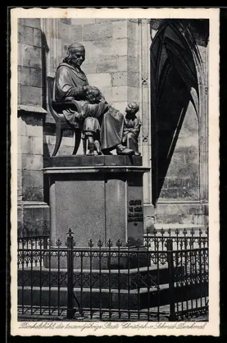 AK Dinkelsbühl, Denkmal des Jugendschriftstellers Christoph von Schmid
