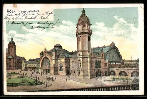 AK Köln, Ansicht vom Hauptbahnhof