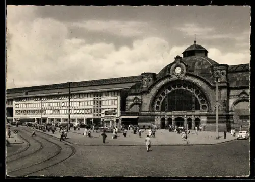 AK Köln a. Rh., Bahnhof mit Bundesbahnhotel