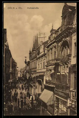 AK Cöln a. Rh., Hohestrasse, belebte Strassenansicht