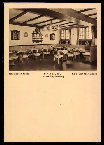 AK Hamburg-Neustadt, Hotel Vier Jahreszeiten, Restaurant Haerlin, Jahreszeiten-Keller, Neuer Jungfernstieg