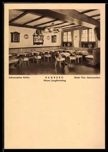 AK Hamburg-Neustadt, Hotel Vier Jahreszeiten, Restaurant Haerlin, Neuer Jungfernstieg, Jahreszeiten-Keller