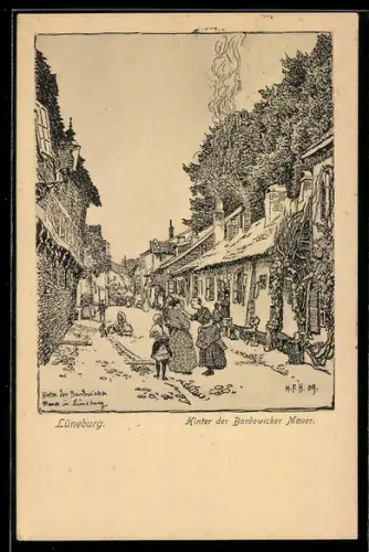 Künstler-AK Lüneburg, Hinter der Bardowicker Mauer