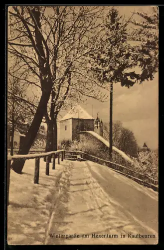 AK Kaufbeuren, Winterpartie am Hexenturm
