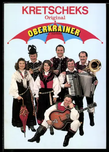 AK Musiker Kretscheks Original Oberkrainer in Tracht mit Instrumenten