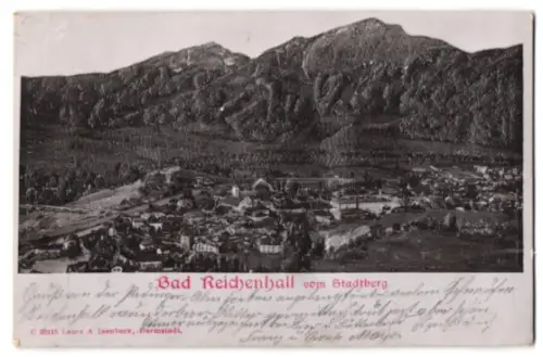 Relief-AK Bad Reichenhall, Blick vom Stadtberg