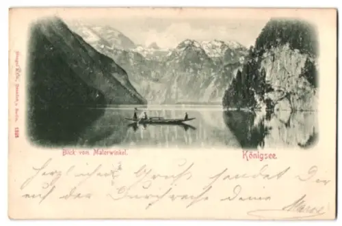 Relief-AK Königsee, Blick vom Malerwinkel