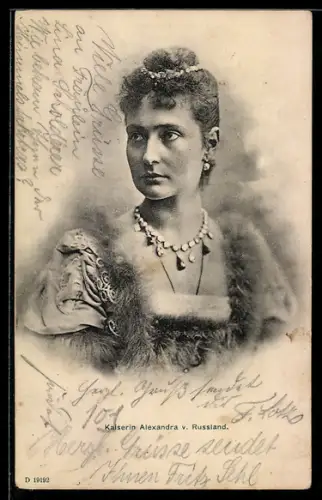 AK Kaisererin Alexandra von Russland im Portrait