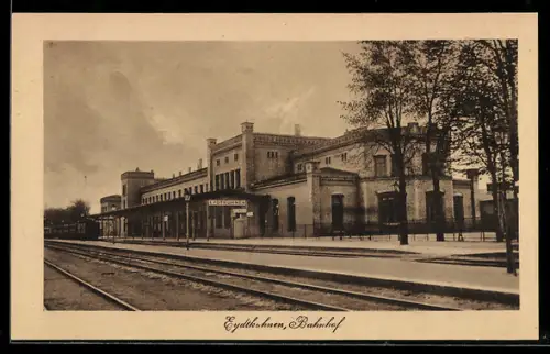 AK Eydtkuhnen, Ansicht vom Bahnhof