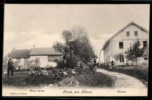AK Malleray, Gruss aus Moron, Haus Lerch und Käserei