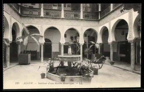 AK Alger, Intérieur d`une Maison Mauresque