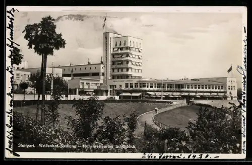 AK Stuttgart, Weissenhof Siedlung, Höhenrestaurant Schönblick, Bauhaus