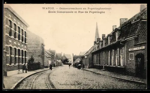 AK Watou, Gemeenteschool en Poperinghestraat