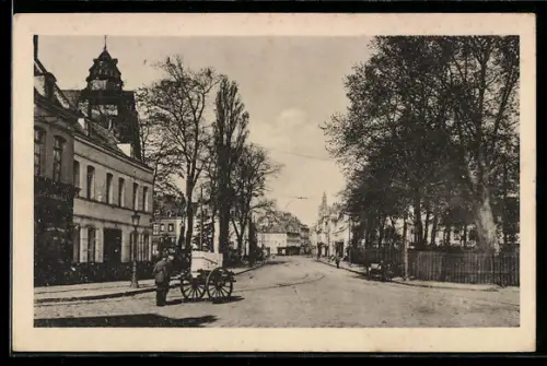 AK Douai, Valenciennerstrasse mit Transportkarre