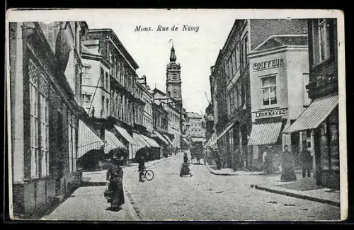 AK Mons, La grand` rue