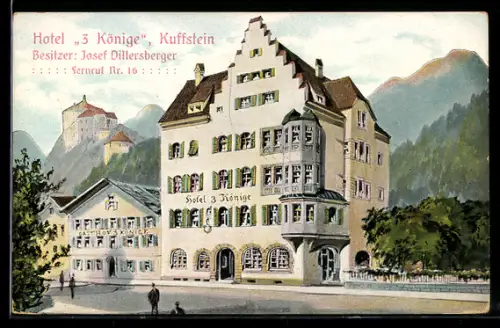 AK Kuffstein, Das Hotel 3 Könige, Bes. Josef Dillersberger