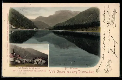 AK St. Ulrich am Pillersee, Häuserpartie Landschaftspanorama