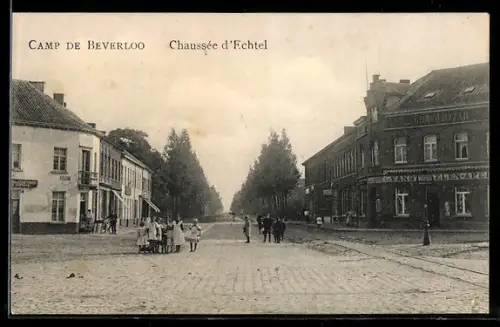 AK Beverloo, Blick in die Chaussée d`Echtel