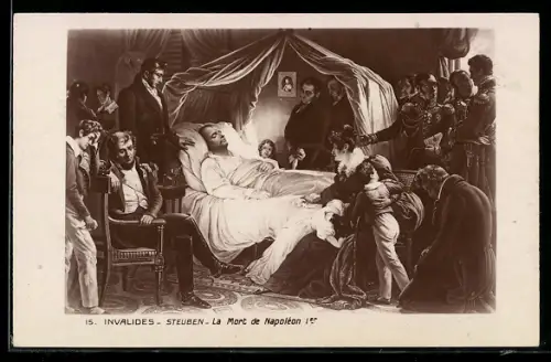 AK Salle Napoleon, Napoleon sur son lit de mort