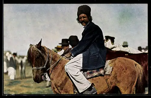 AK Balkan, Zigeuner auf Pferd