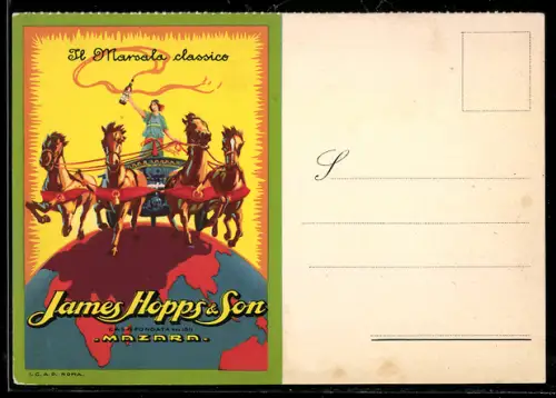 AK James Hopps & Son, Il Marsala classico, Quadriga, Reklame
