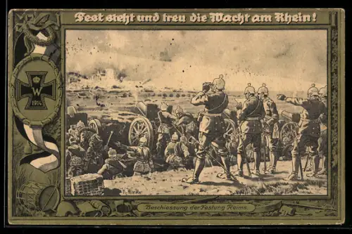 AK Reims, Fest steht und treu die Wacht am Rhein, Beschiessung der Festung