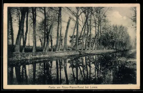 AK Loivre, Partie am Aisne-Marne-Kanal