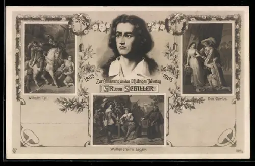 AK Erinnerung an 100 jährigen Todestag von Friedrich Schiller