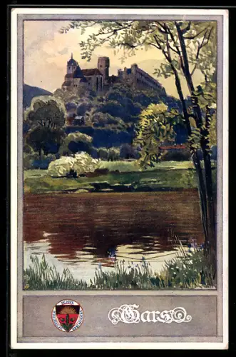 AK Deutscher Schulverein Nr.180: Gars, Blick zum Schloss